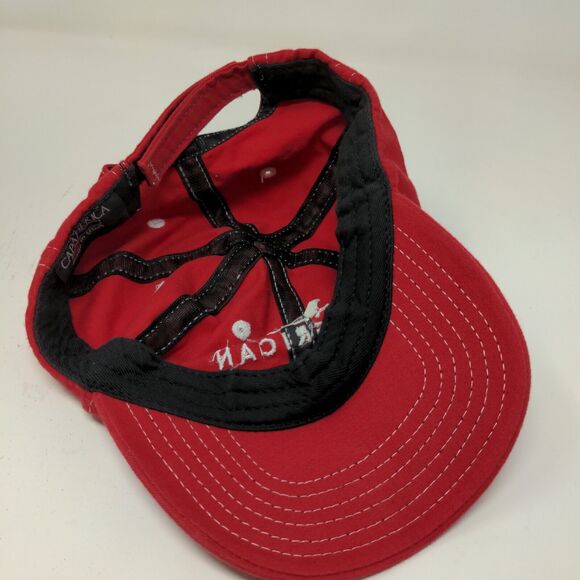 Cap America Men's Salute American Vodka Strapback Hat Red Embroidered Logo - Picture 8 of 10
